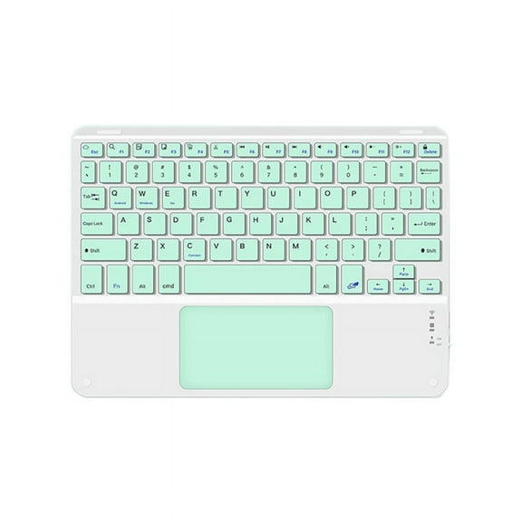 10inches Touchpad Bluetooth Keyboard Compatible with Windows, IPadOS, Android, and IOS English Green
