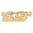 thumbnail image 1 of 10k .013 Gauge Satin Diamond-cut Name Plate Pendant 10XNA190Y, 1 of 1