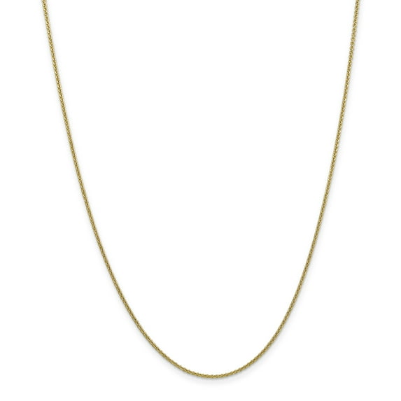 10k 1.5mm Cable Chain Anklet in 10k Yellow Gold