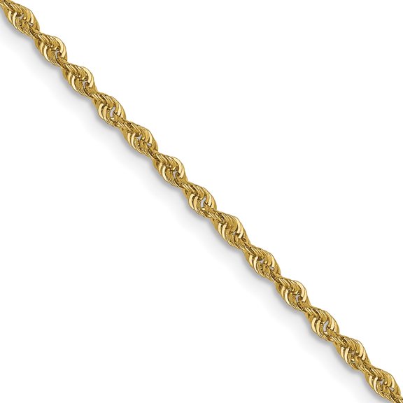 10k 1.6mm Solid Regular Rope Chain