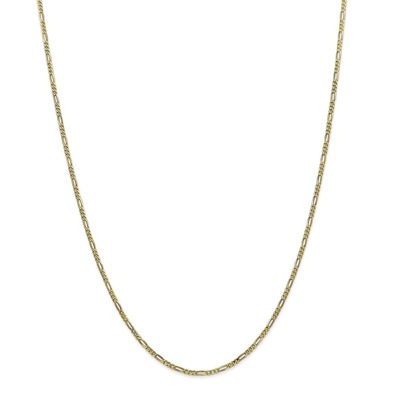 10k 1.75mm Polished Figaro Chain in 10k Yellow Gold