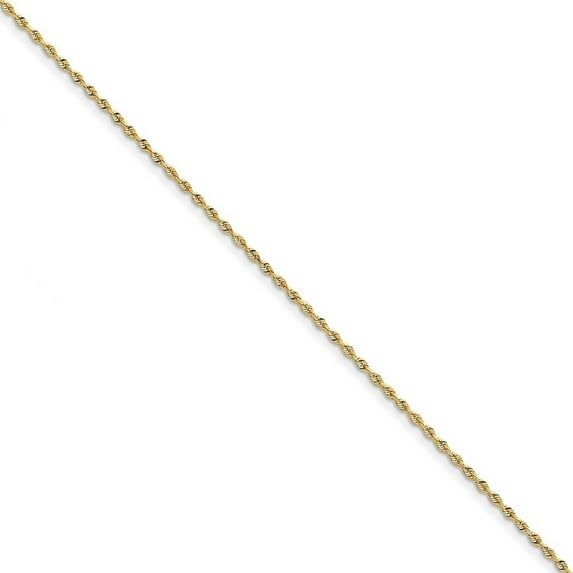 10k 1.84mm Sparkle-Cut Quadruple Rope Chain Bracelet - 1.8 Grams - 8 Inch