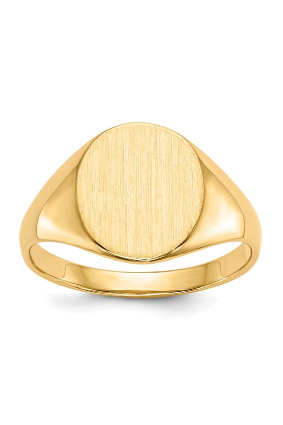10k 11.0x9.5mm Open Back Signet Ring
