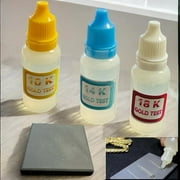 10k/14k/18k ERAFINE Gold Test Acid Solutions Tester Kit Detect Metals Scrap Jewelry + Testing Stone