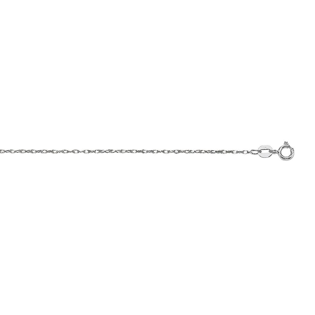 Diamond2Deal 10k White Gold .42mm Carded Curb Chain Diamond2Deal 10k White Gold .42mm Carded Curb Chain