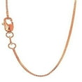 thumbnail image 1 of 10k 18" REAL Yellow or White or Rose/Pink SOLID Gold .45mm Thick Shiny Classic Box Chain Necklace for Pendants and Charms with Lobster Clasp, 1 of 5
