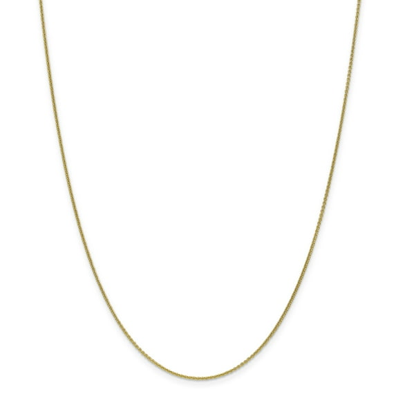 10k 1mm Cable Chain in 10k Yellow Gold