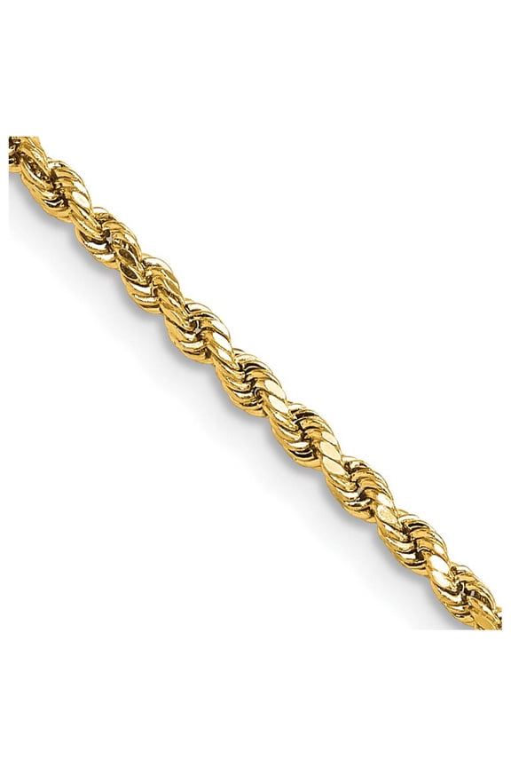 10k 2.25mm Semi-solid D/C Rope Chain