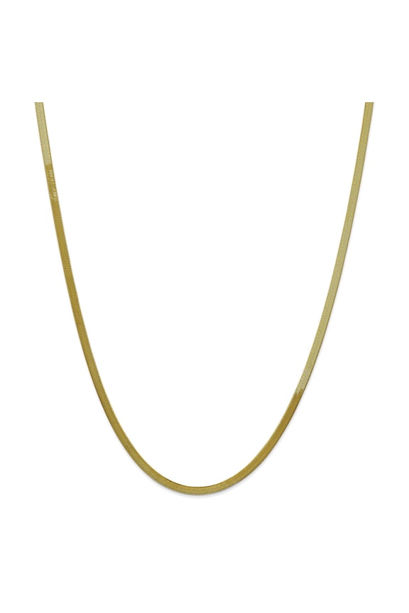 10k 3.0mm Silky Herringbone Chain in 10k Yellow Gold - Size 11