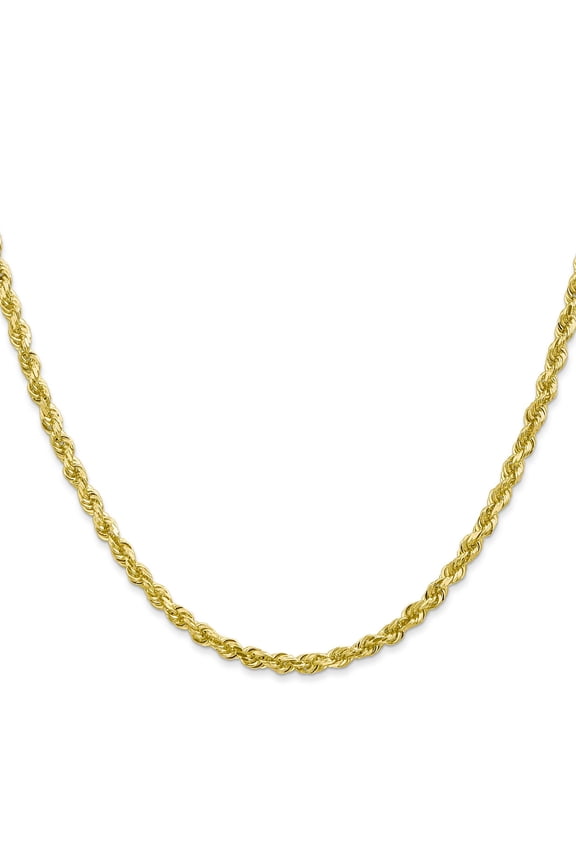10k 3.35mm D/C Quadruple Rope Chain (Weight: 21.8 Grams, Length: 30 Inches)