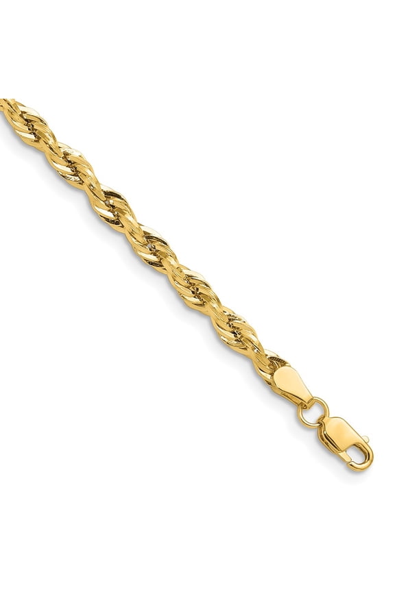 10k 3.5mm Semi-Solid Rope Chain