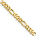 thumbnail image 1 of 10k 3mm Concave Figaro Chain, 1 of 4