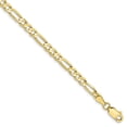 thumbnail image 1 of 10k 4mm Light Concave Figaro Chain in 10k Yellow Gold, 1 of 3
