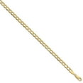 thumbnail image 1 of 10k 5.25mm Semi-solid Curb Link Chain Bracelet - 3.5 Grams - 8 Inch, 1 of 2