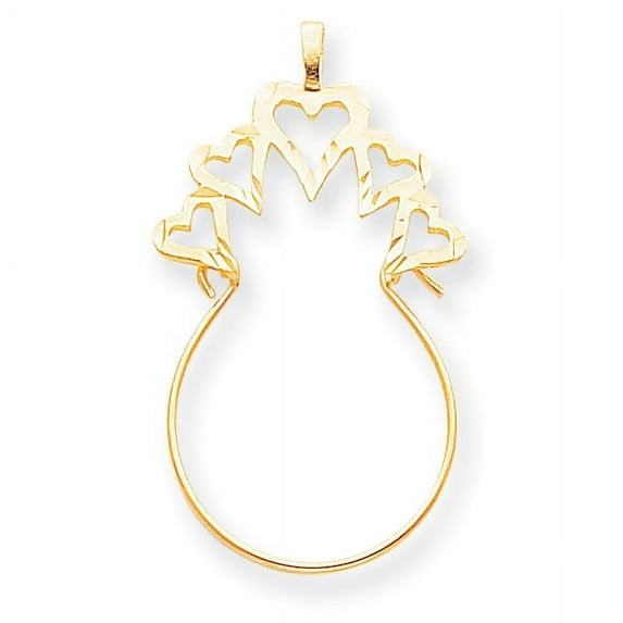 10k 5 Hearts Charm Holder