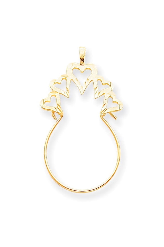 10k 5 Hearts Charm Holder