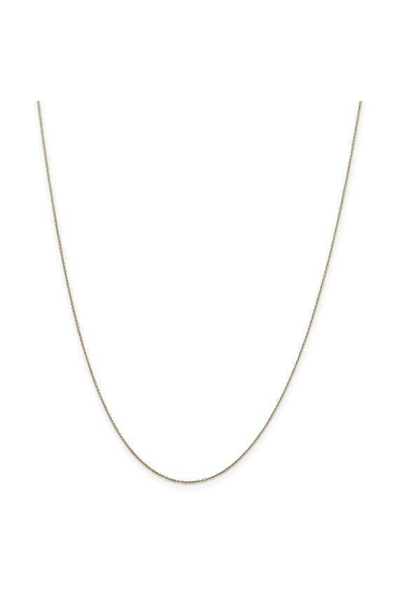 10k .6mm Solid Diamond-Cut Cable Chain