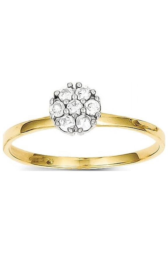 10k CZ Cluster Promise Ring