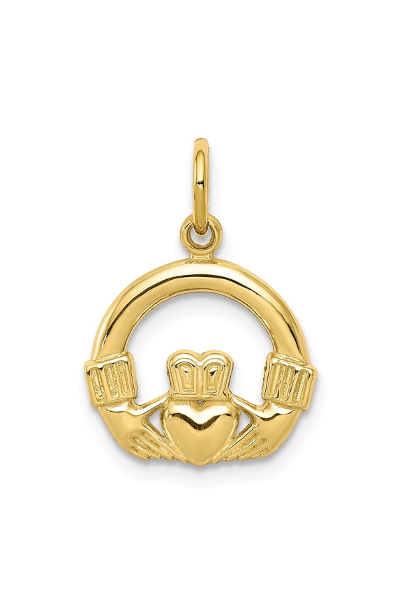 10k Claddagh CHARM in 10k Yellow Gold