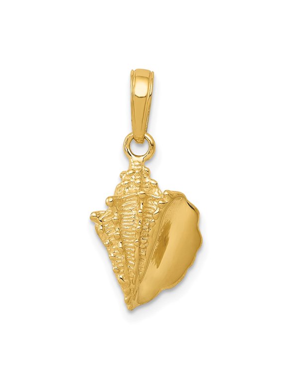 10k Conch Shell Pendant
