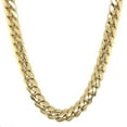 thumbnail image 1 of 10k Cuban Link Monaco CZ Lock Hollow Chain (7, 22), 1 of 3