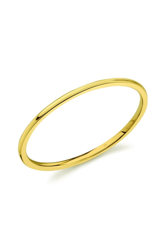 10k Dainty Yellow White or Rose Gold 1mm Thin Plain Band