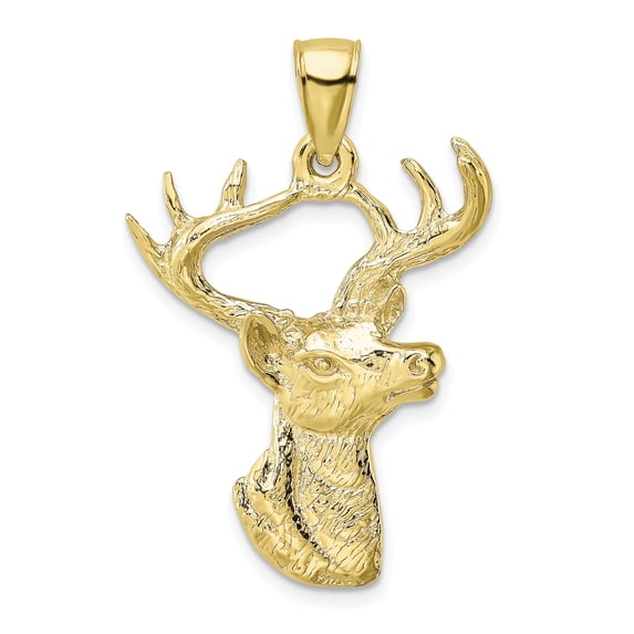 10k Deer Head Profile Charm 10K6494