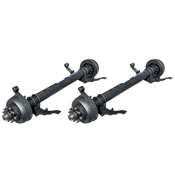 10k Dexter Tandem Trailer Axle - 10000 lb Electric Brake 8 Lug (With Springs and Ubolts), 74" Hubface 47" Spring Center / 8x6.5 Bolt Pattern / 8x6.5 Bolt Pattern