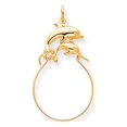 thumbnail image 1 of 10k Double Dolphin Charm Holder, 1 of 3
