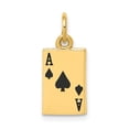 thumbnail image 1 of 10k Enameled Ace of Spades Card Charm, 1 of 4