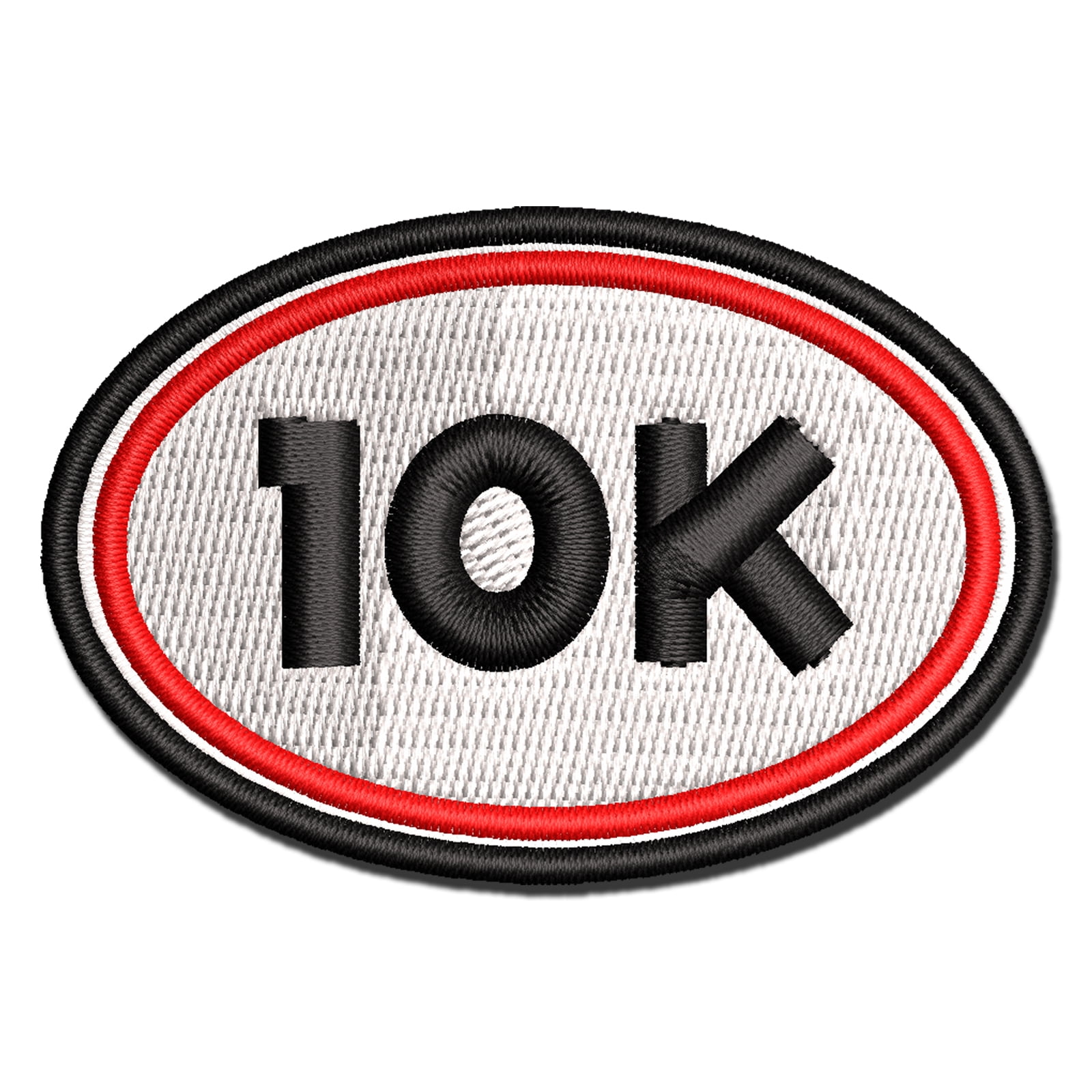 Running Patch 10k Euro Oval Race Running Runner Applique Multi-Color Embroidered Iron ...