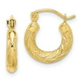 thumbnail image 1 of 10k Fancy Small Hoop Earrings 10k Yellow Gold Earrings, 1 of 1