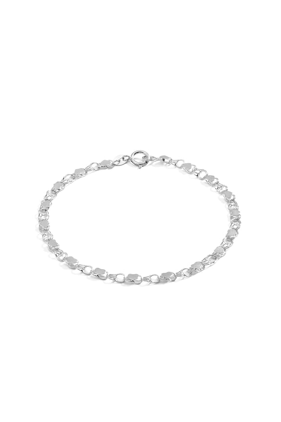 10k Fine Gold Heart Bracelet and Anklet for Women and Girls, (0.14")