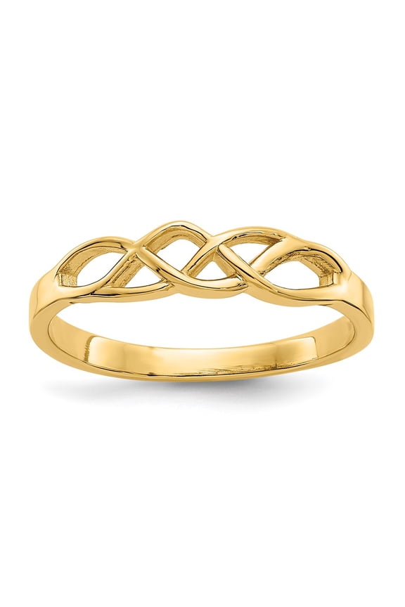 10k Free Form Knot Ring