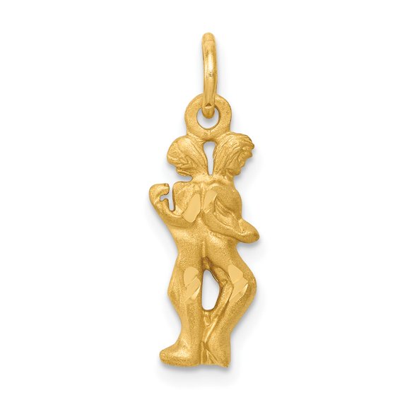 Finest Gold 10K Gemini Zodiac Charm