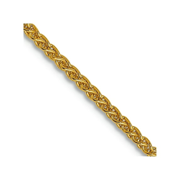 10k Solid Yellow Gold 1.2mm Wheat Chain Necklace 22 Inch Chain Necklace for Women and Men