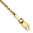 thumbnail image 1 of 10k Solid Yellow Gold 1.5mm Sparkle-Cut Rope Chain Anklet 10 Inch Anklet for Women and Men, 1 of 2