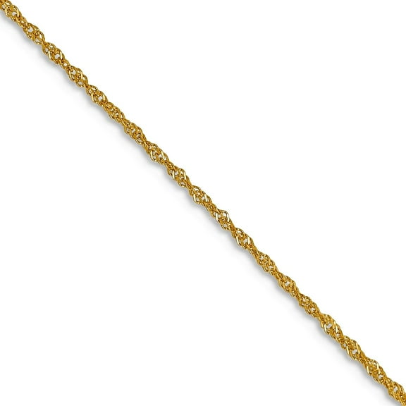 10k Solid Yellow Gold 1mm Singapore Chain Necklace 16 Inch Chain Necklace for Women and Men