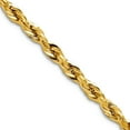 thumbnail image 1 of 10k Yellow Gold 3.5mm Semi-solid Rope Chain Necklace 22 Inch Chain Necklace for Women and Men, 1 of 2