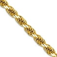 thumbnail image 1 of 10k Yellow Gold 3.5mm Semi-solid Sparkle-Cut Rope Chain Necklace 18 Inch Chain Necklace for Women and Men, 1 of 2
