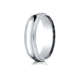 thumbnail image 1 of 10k Gold 6mm Slightly Domed Standard Comfort-fit Wedding Band / Ring with Double Milgrain, 1 of 9