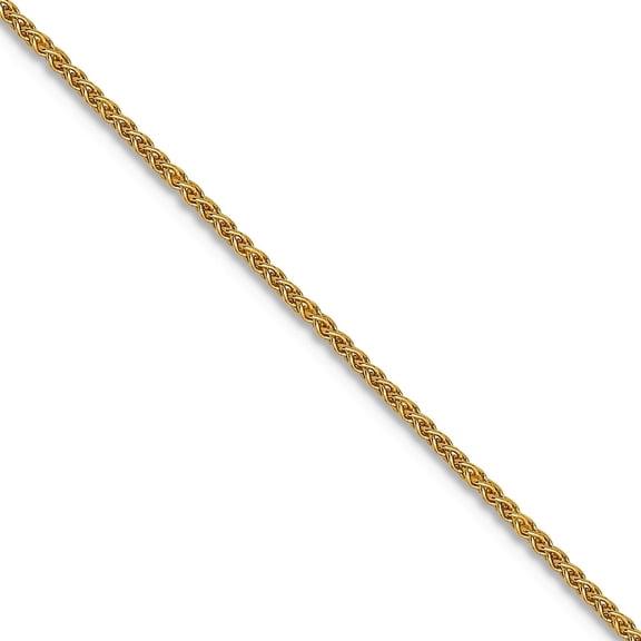 10k Solid Yellow Gold .8mm Spiga (wheat) Chain Necklace 16 Inch Chain Necklace for Women and Men