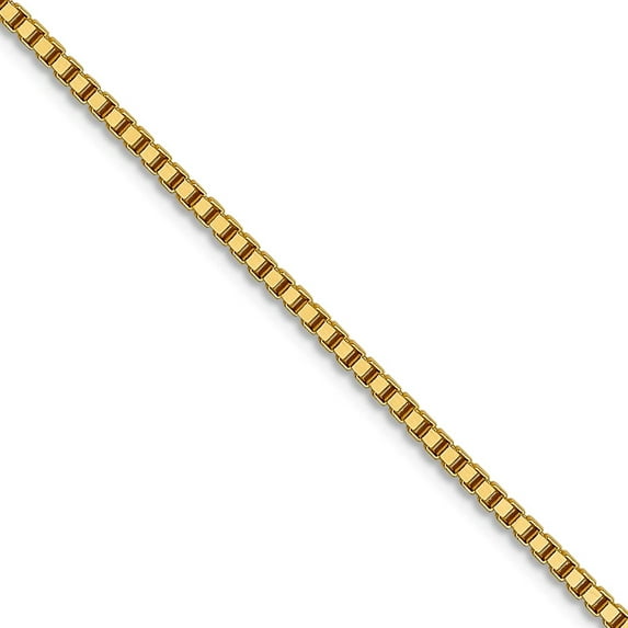 10k Solid Yellow Gold .9mm Box Chain Necklace 20 Inch Chain Necklace for Women and Men - 2.9 Grams