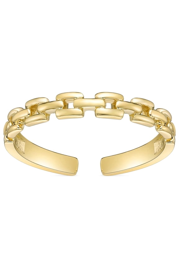 10k Gold Adjustable Open Toe Ring Classic One Size Fits Most Toes 3mm