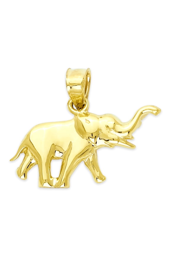 10k Gold Asian Elephant Pendant, Indian Jewelry, Maternal Gifts for Her