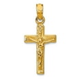 thumbnail image 1 of 10k Solid Yellow Gold Crucifix Pendant Necklace 22.27mm Long Pendant for Women - .9 Grams, 1 of 2