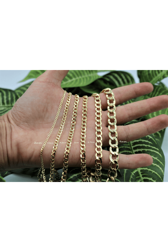 10k Gold Cuban Chain, 10kt Gold Chain, Real Gold Chain, Genuine 10k Gold Chain, Chian For Woman