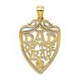 thumbnail image 1 of 10k Gold Dad Of The Year Plaque Pendant Necklace 27.3x7.1mm Wide Pendant for Women - 1.2 Grams, 1 of 2