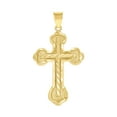 thumbnail image 1 of 10k Gold Dc Mens Cross Height 55.2mm X Width 28.9mm Religious Charm Pendant Necklace for Men, 1 of 2