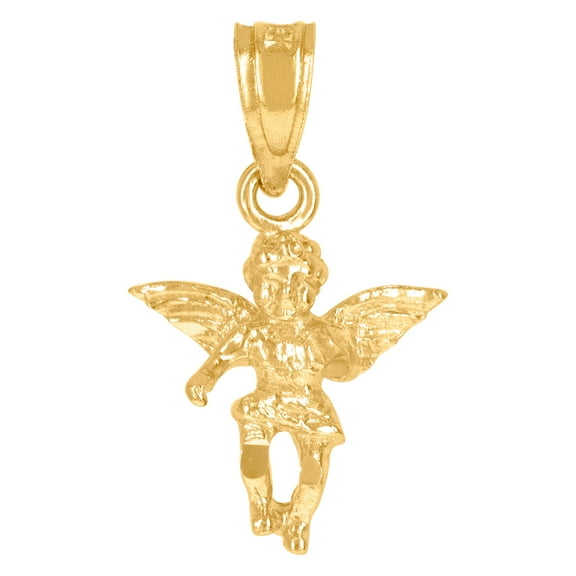 10k Gold Dc Womens Angel Height 18.1mm X Width 11.1mm Religious Charm Pendant Necklace Pendant for Women